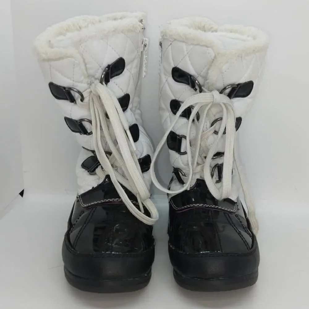 Totes Girl's Pre-owned Waterproof, Faux Fur Lined Winter Boots - sz. 2